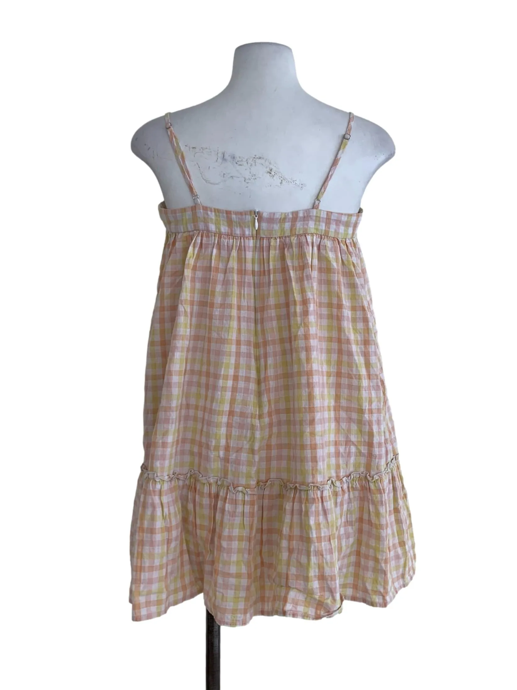 Pink Gingham Jumper Dress