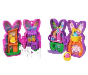 Polly Pocket Peeps, Dolls and 2 Playsets with 6 Themed Accessories Compact Travel Toy