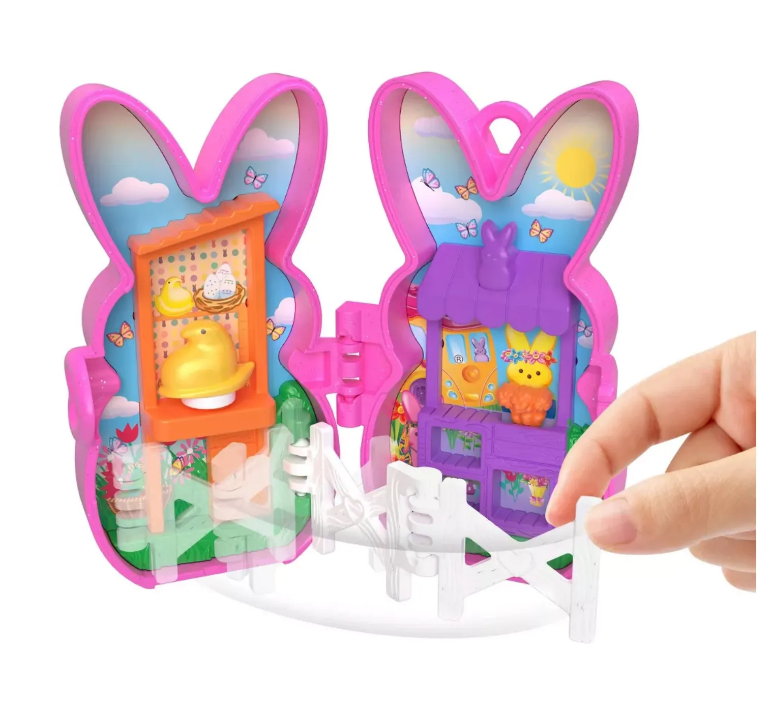 Polly Pocket Peeps, Dolls and 2 Playsets with 6 Themed Accessories Compact Travel Toy