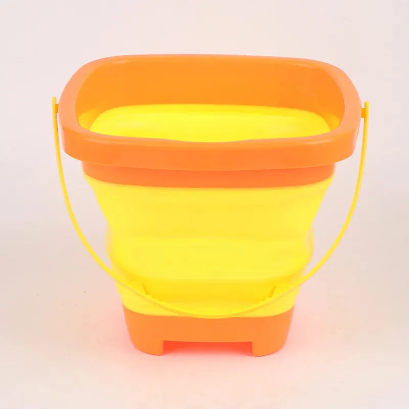 Portable Collapsible Silicone Beach Bucket for Kids