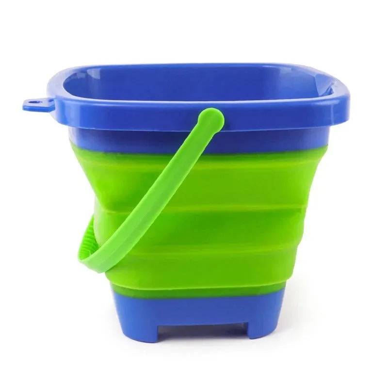 Portable Collapsible Silicone Beach Bucket for Kids