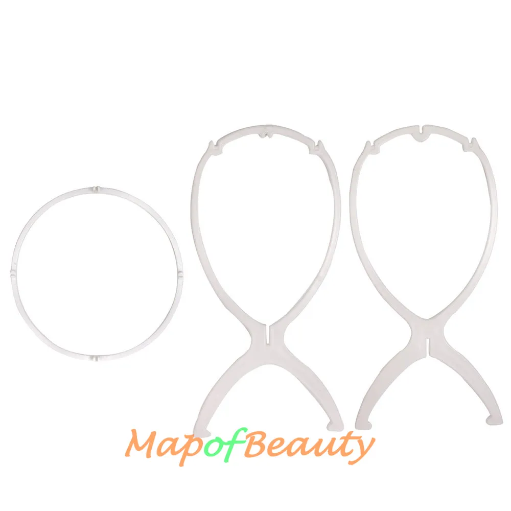 Portable Removable Collapsible Plastic Wig Stand,Wig Display Tool,Wig Rack