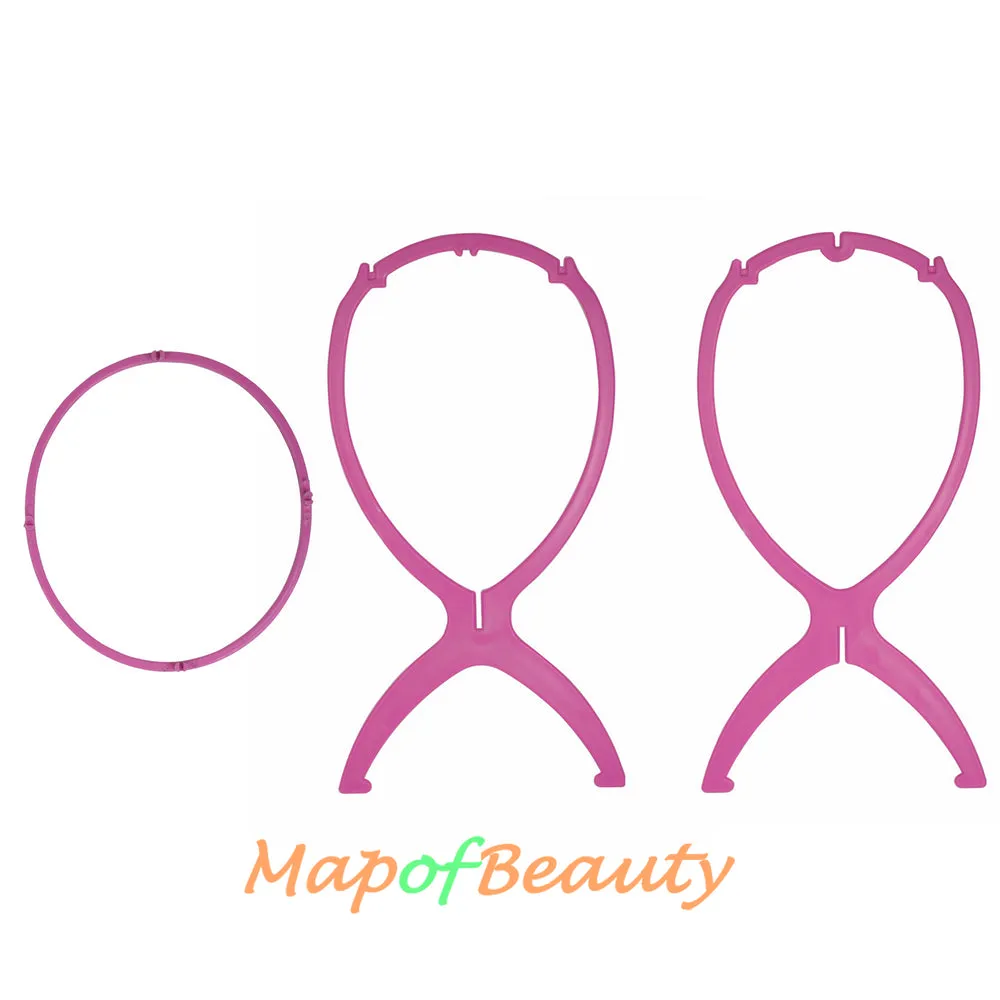 Portable Removable Collapsible Plastic Wig Stand,Wig Display Tool,Wig Rack