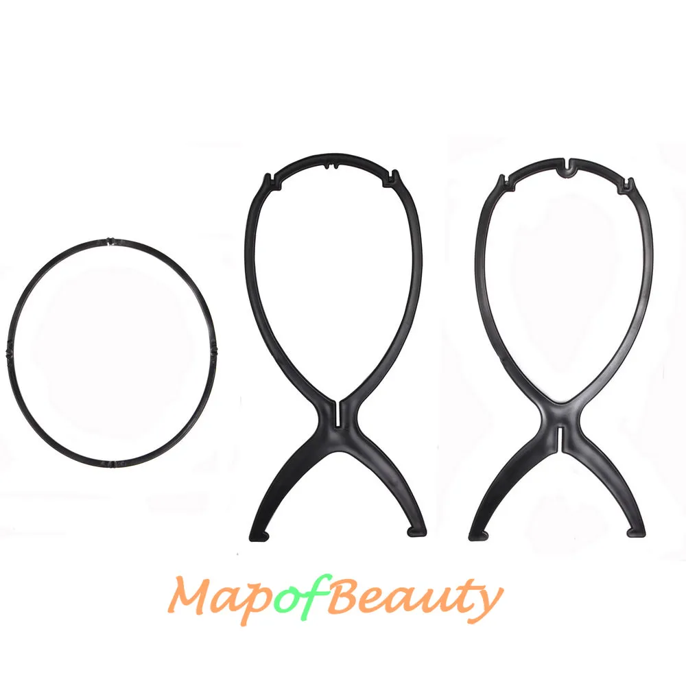 Portable Removable Collapsible Plastic Wig Stand,Wig Display Tool,Wig Rack