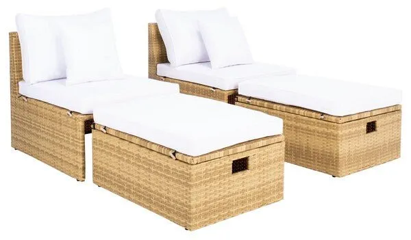 Pramla Outdoor Sette With Ottoman Design: PAT7515D