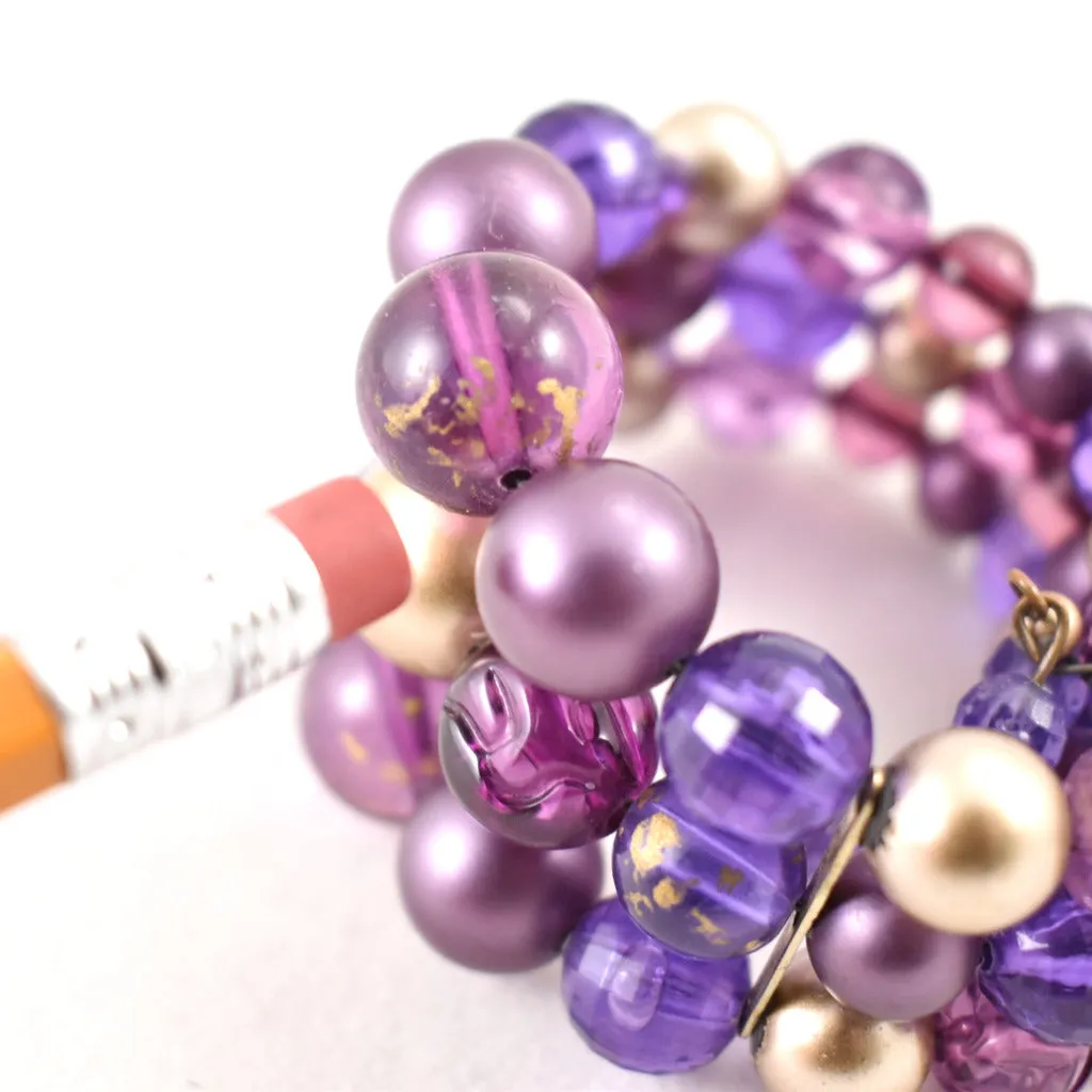 Purple Wrap Bead Bracelet