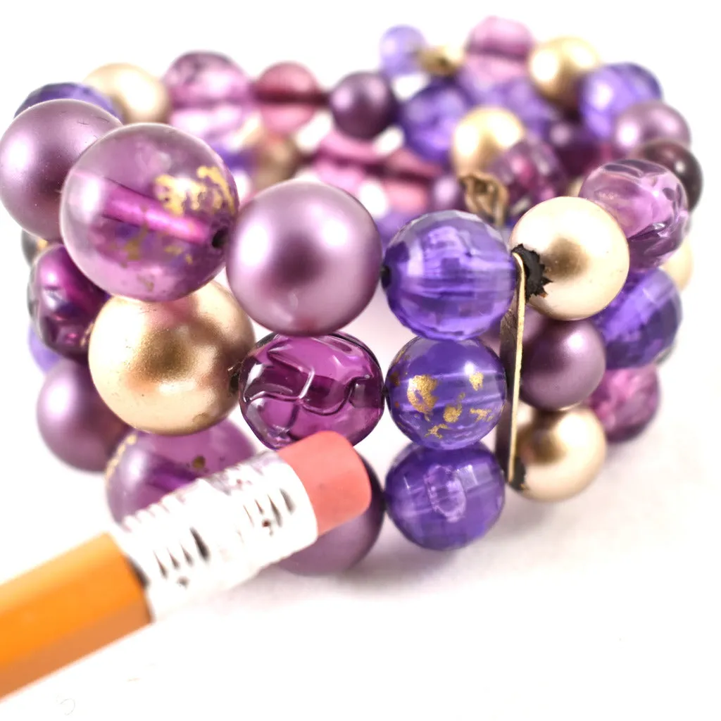Purple Wrap Bead Bracelet