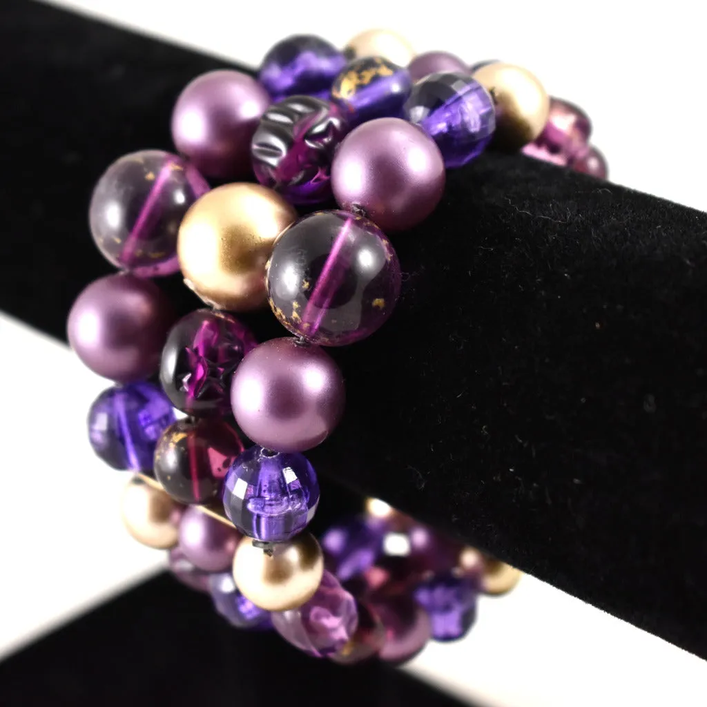 Purple Wrap Bead Bracelet