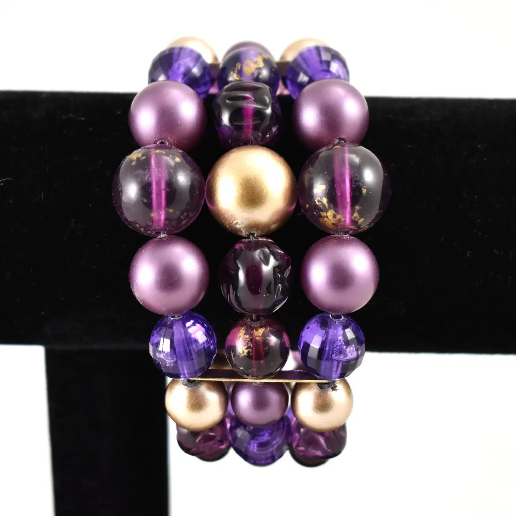 Purple Wrap Bead Bracelet