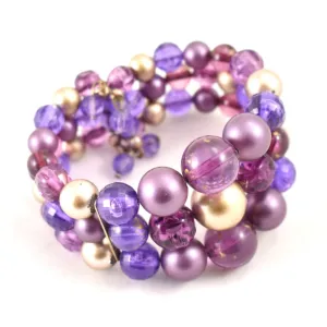 Purple Wrap Bead Bracelet