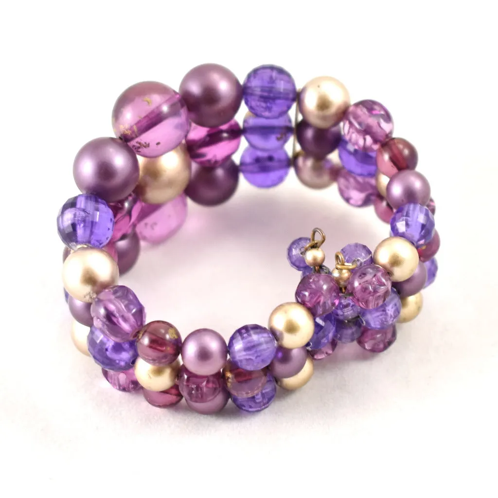 Purple Wrap Bead Bracelet