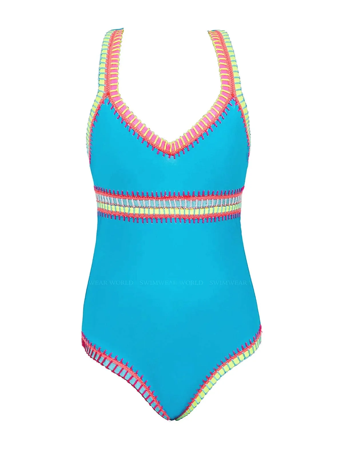 Rainbow Embroidered One Piece