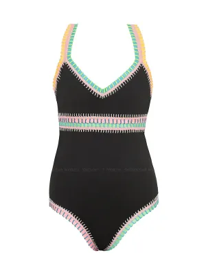Rainbow Embroidered One Piece