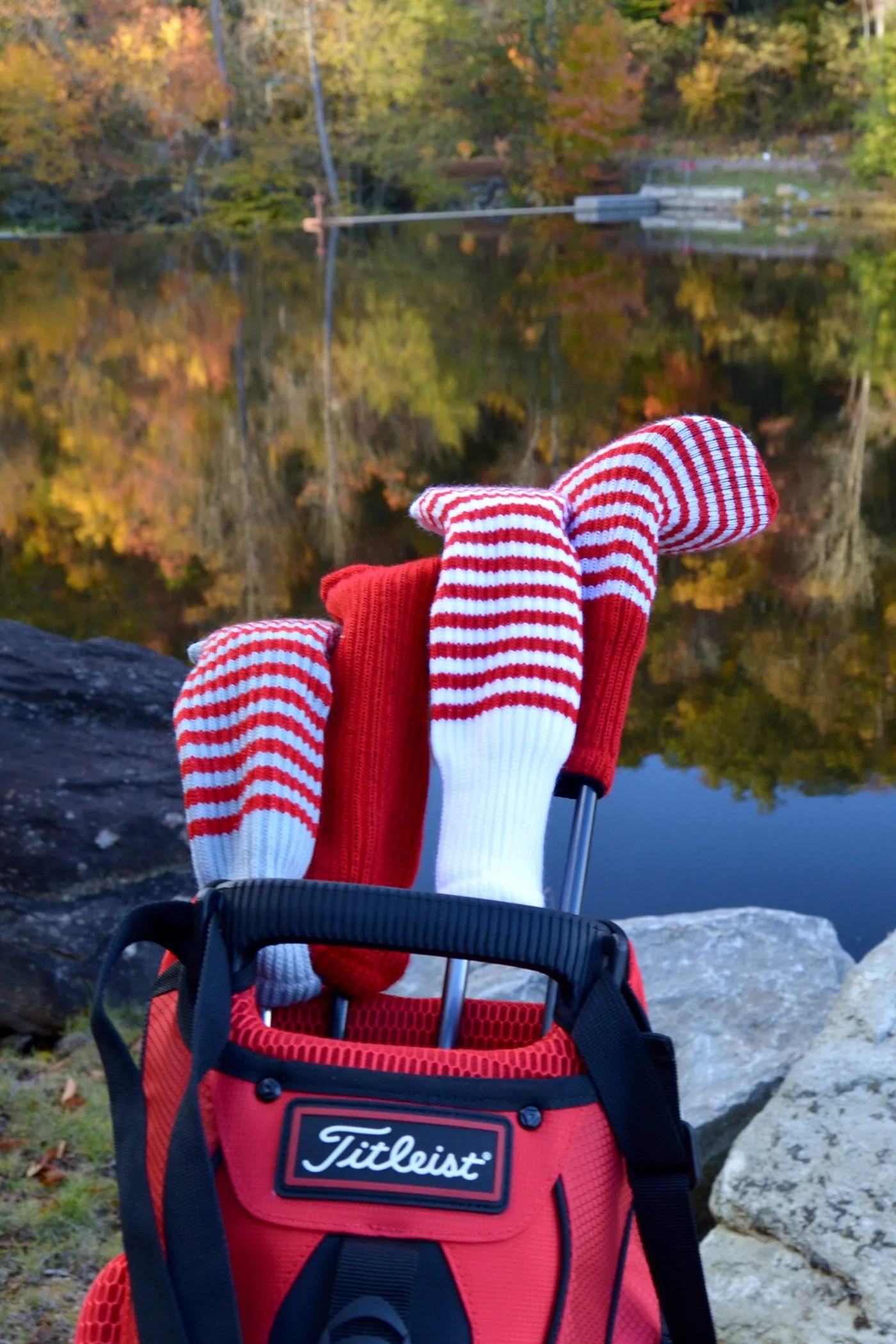 Red and Brown Club Sock Golf Headcover