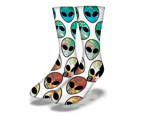 Reflective Alien Crew Socks