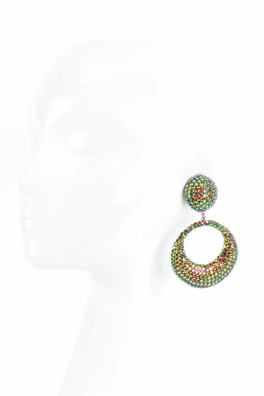 Reflective Hoop Drop Earrings