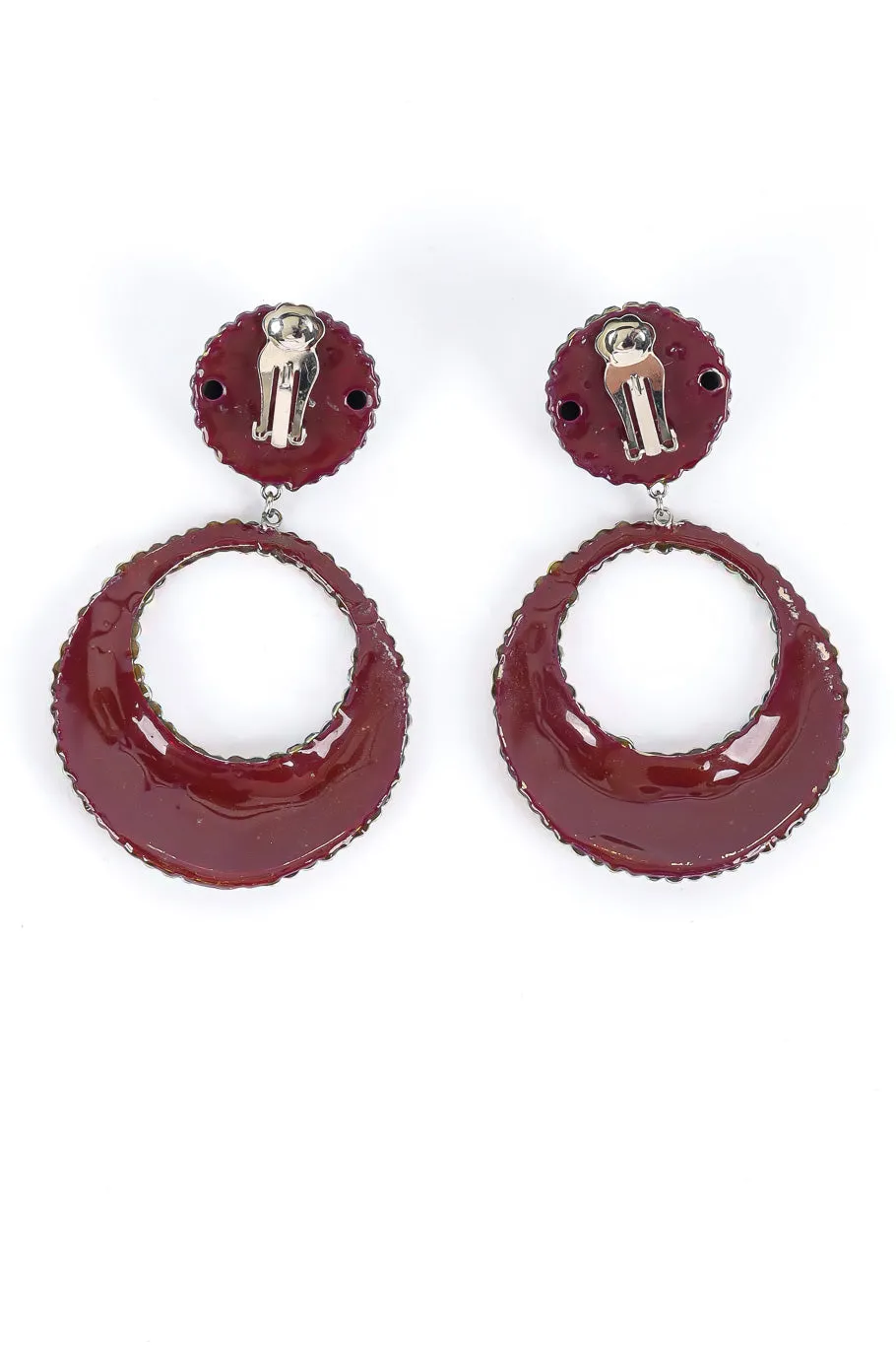 Reflective Hoop Drop Earrings