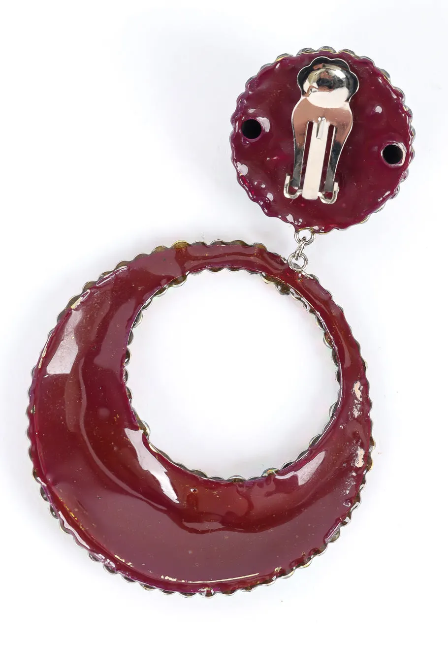 Reflective Hoop Drop Earrings