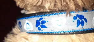 Reflective paw/heart dog collar pet accessories
