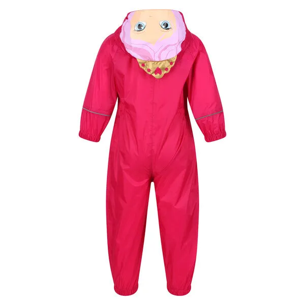 Regatta Girl's Charco Breathable Waterproof Puddle Suit | Pink Fusion Princess