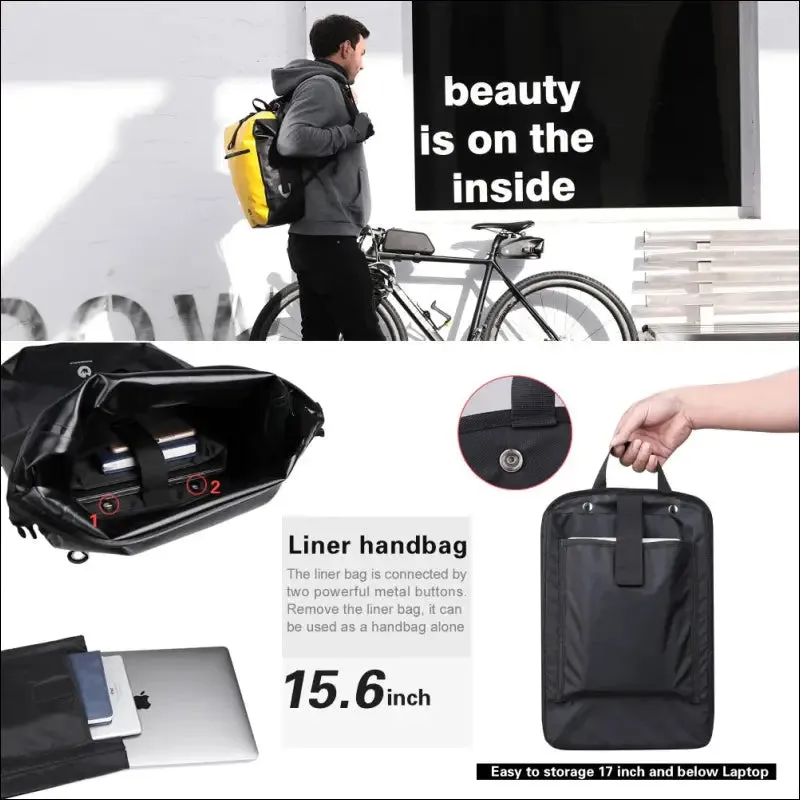 Rhinowalk 2021 bicycle bag&pannier fully waterproof 27l big bike bag capacity multifunctional rear