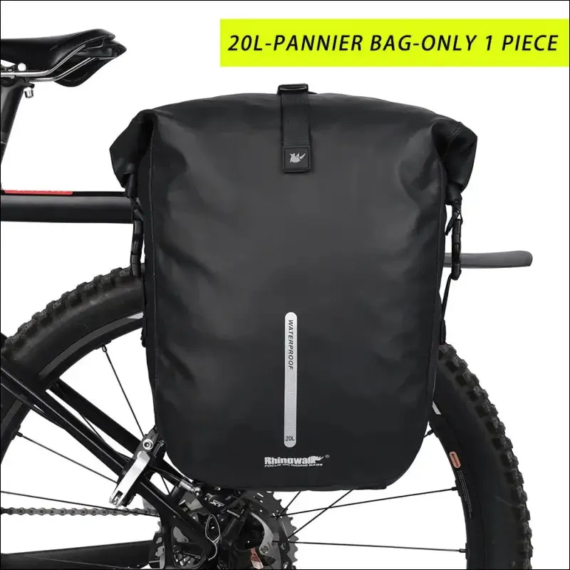 Rhinowalk 2021 bicycle bag&pannier fully waterproof 27l big bike bag capacity multifunctional rear