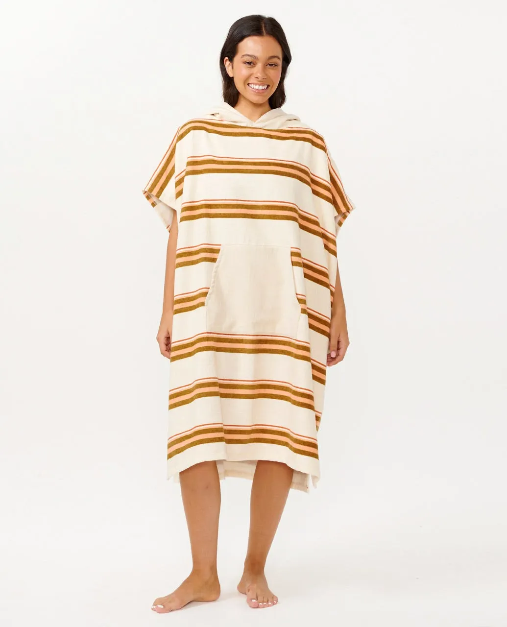 RIP CURL MIXED HOODED TOWEL - BRONZE