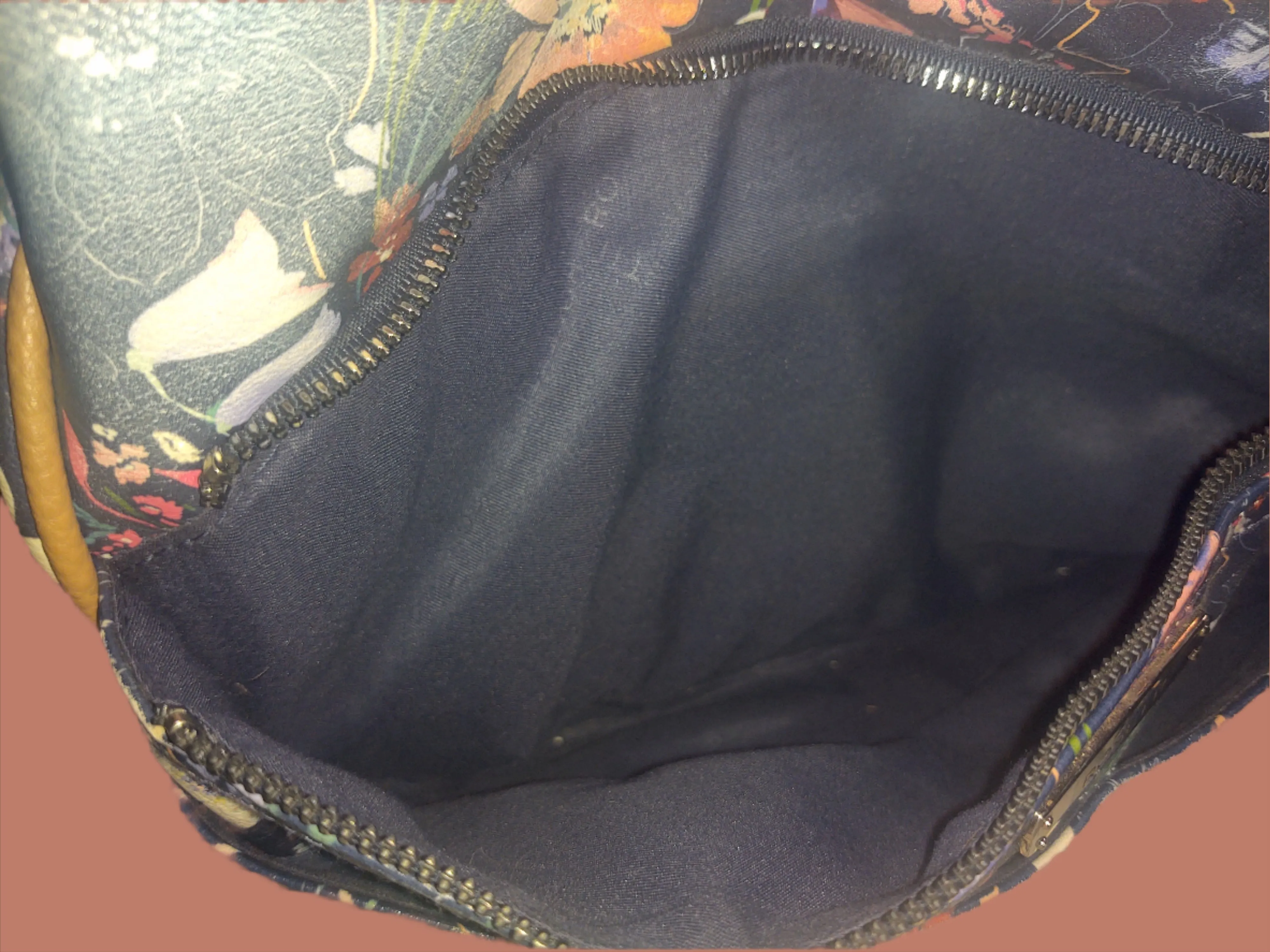 Rosetti Blue and Pink Floral Handbag - preowned