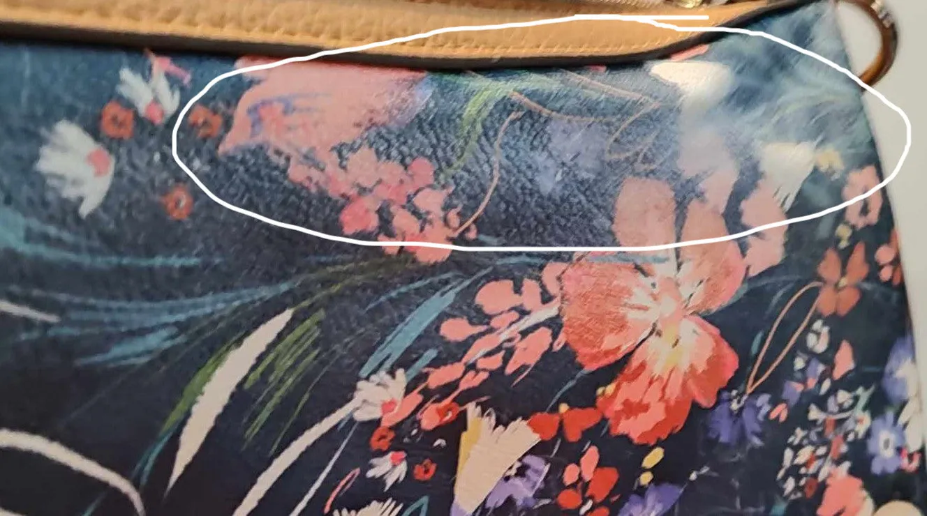 Rosetti Blue and Pink Floral Handbag - preowned