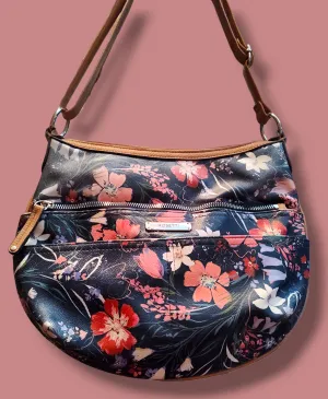 Rosetti Blue and Pink Floral Handbag - preowned