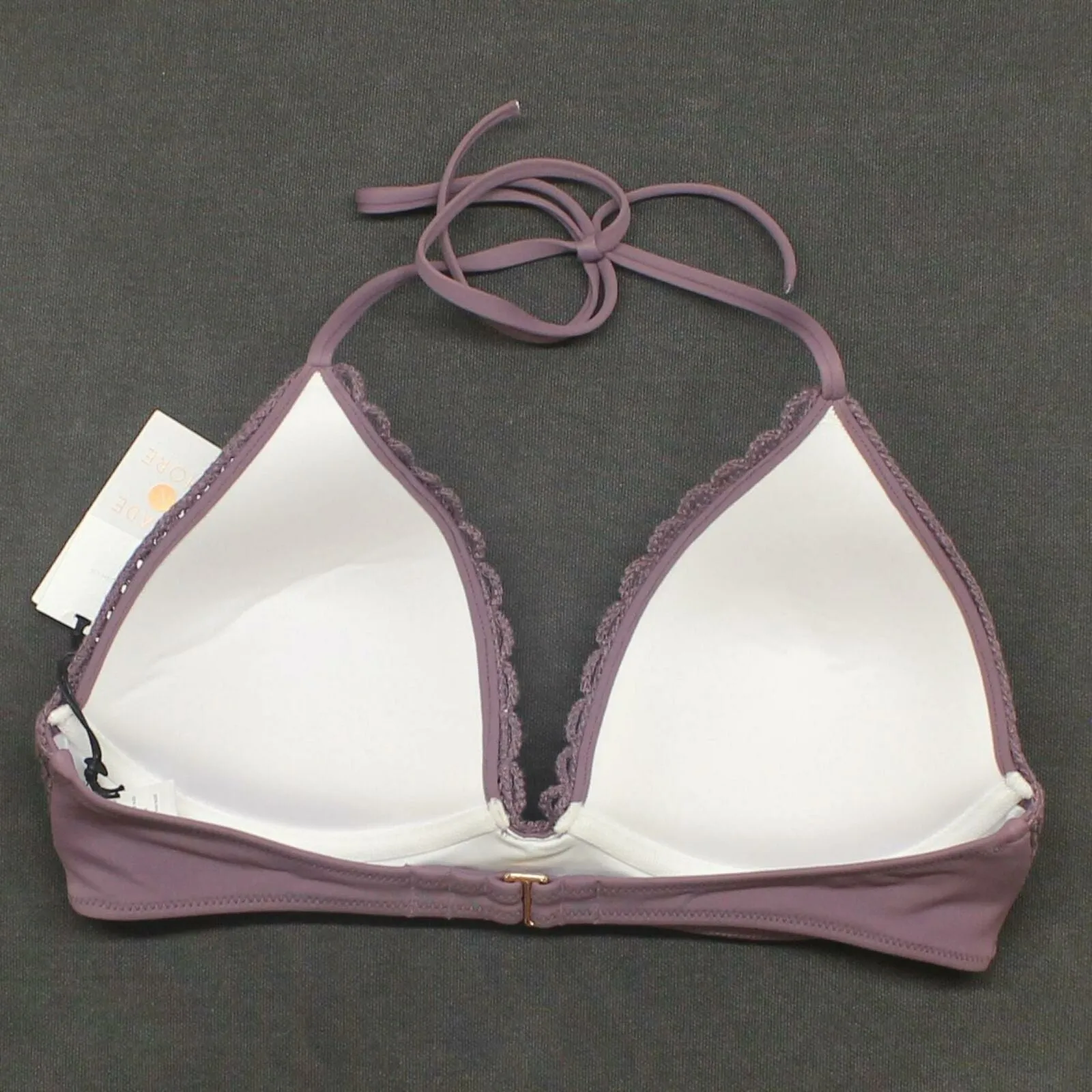Shade & Shore Women's Push Up Crochet Triangle Bikini Top