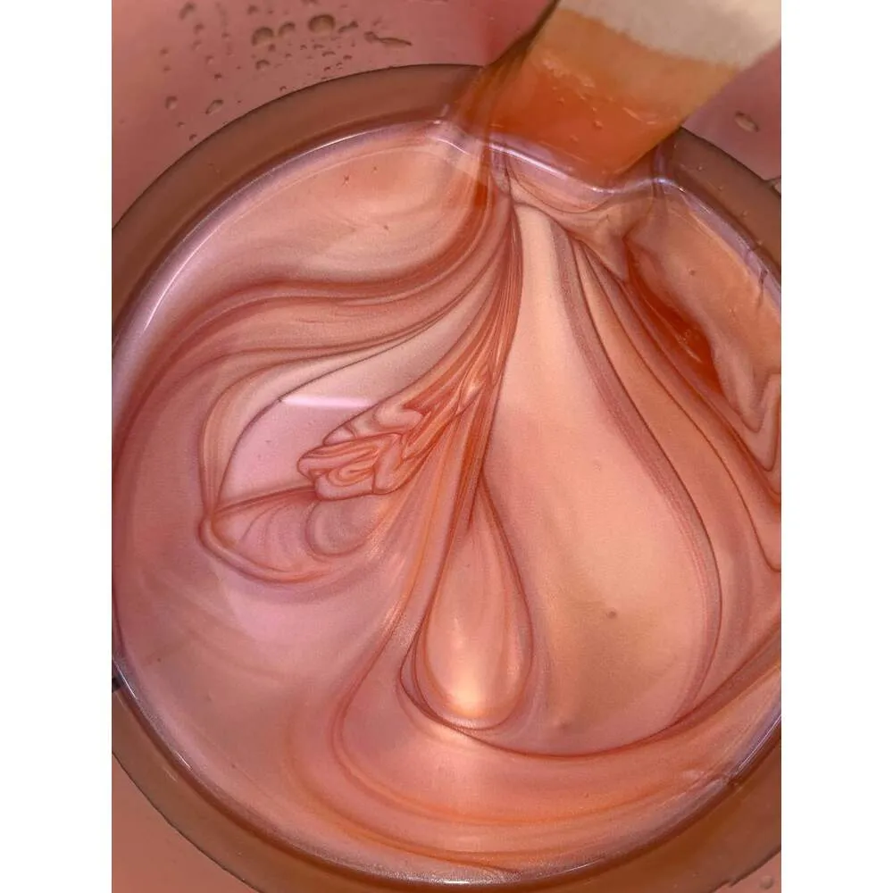 Shimmer Coral - Stripless Hard Wax Beads / 2 lb Bag / Case of 4 Bags = 8 lbs Total by Dermwax Elite