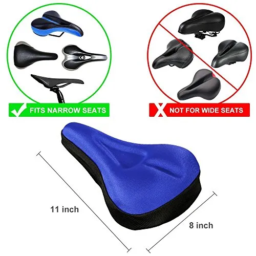 SHIVEXIM Gel Bicycle Seat Cover( Free Size , Blue ).