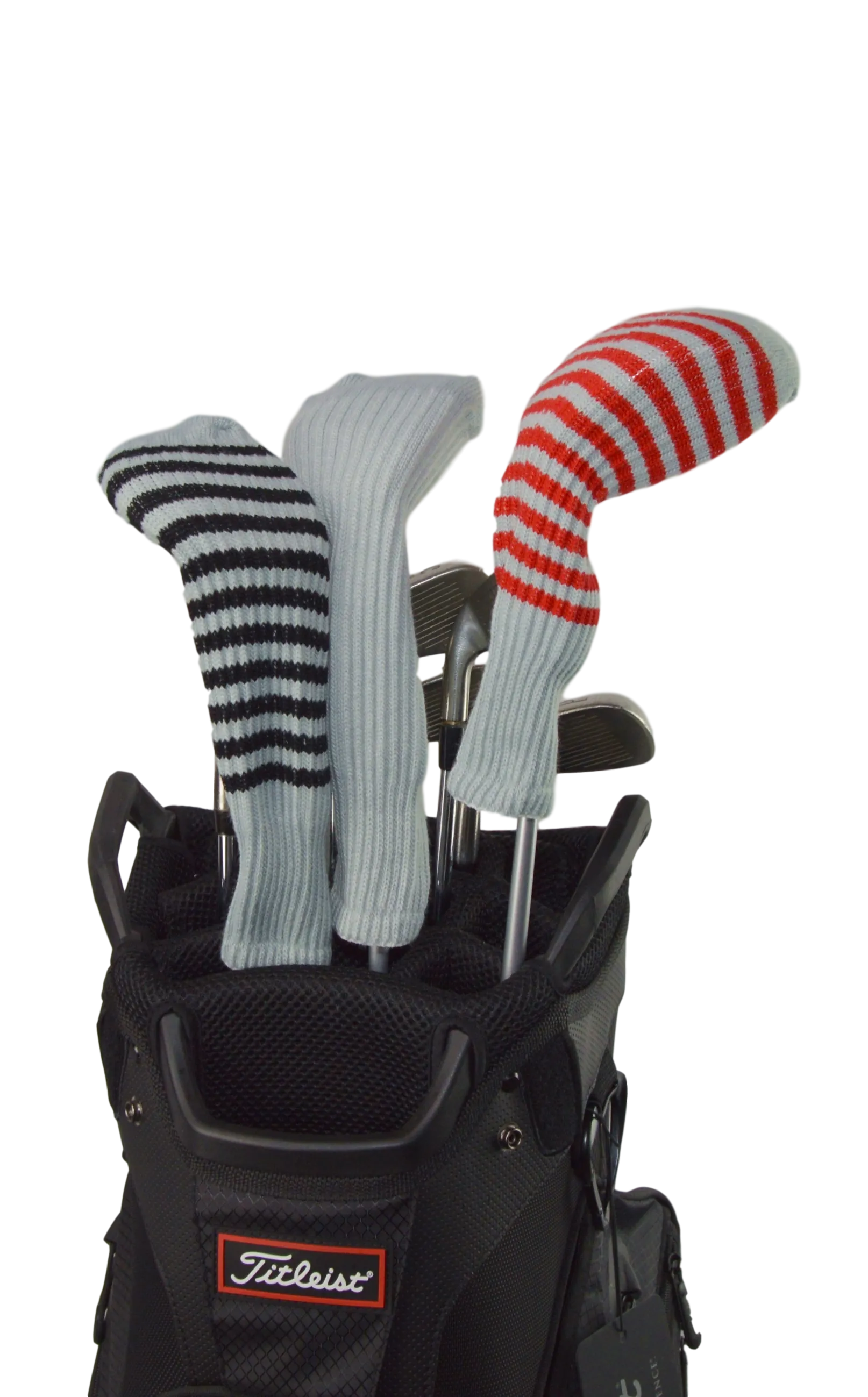 Silver and Blue Club Sock Golf Headcover