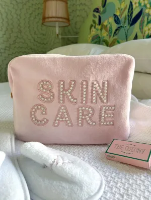 Skincare Pink Terry Makeup Bag