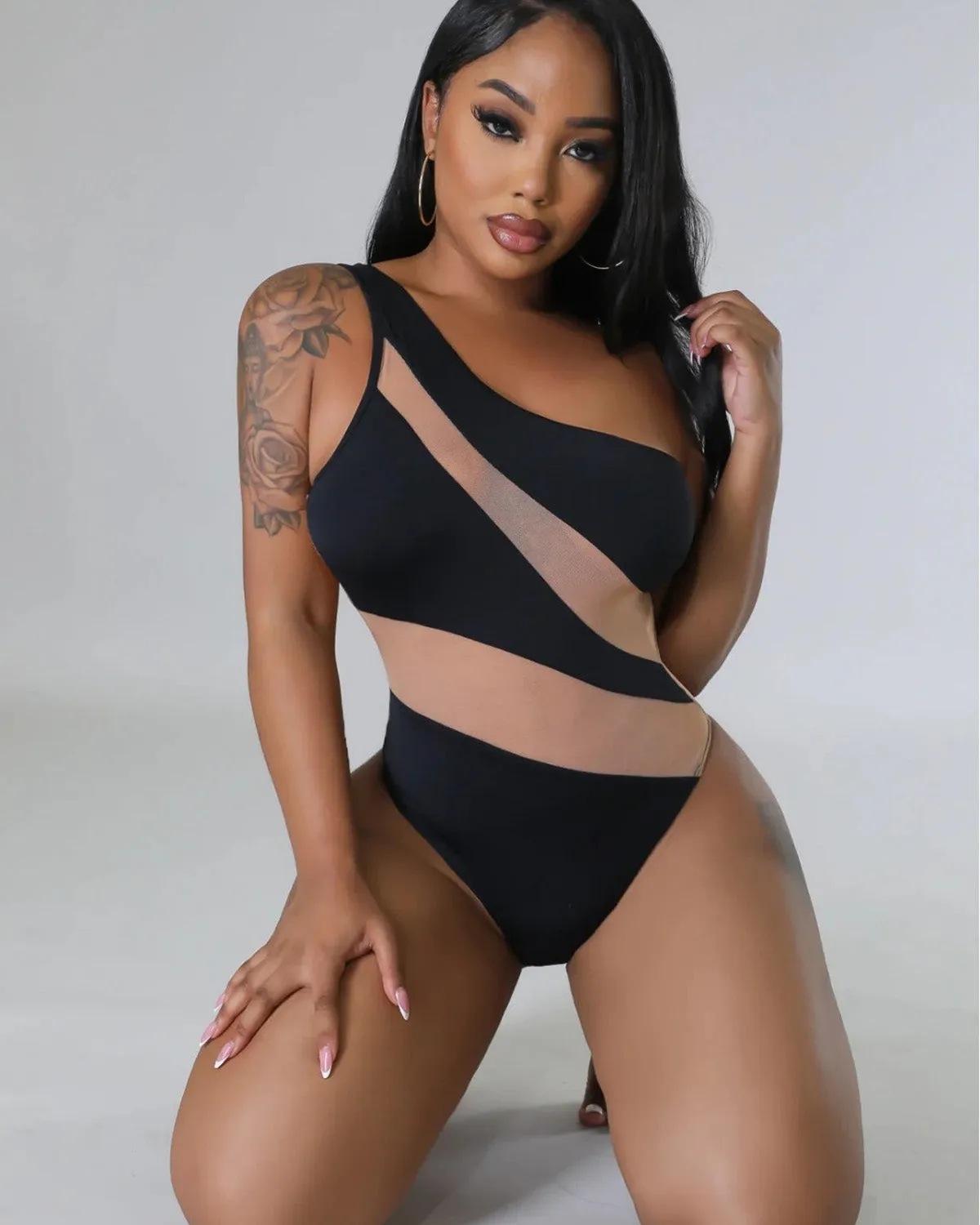 SLIM® VeilTempt One Shoulder Swimsuit