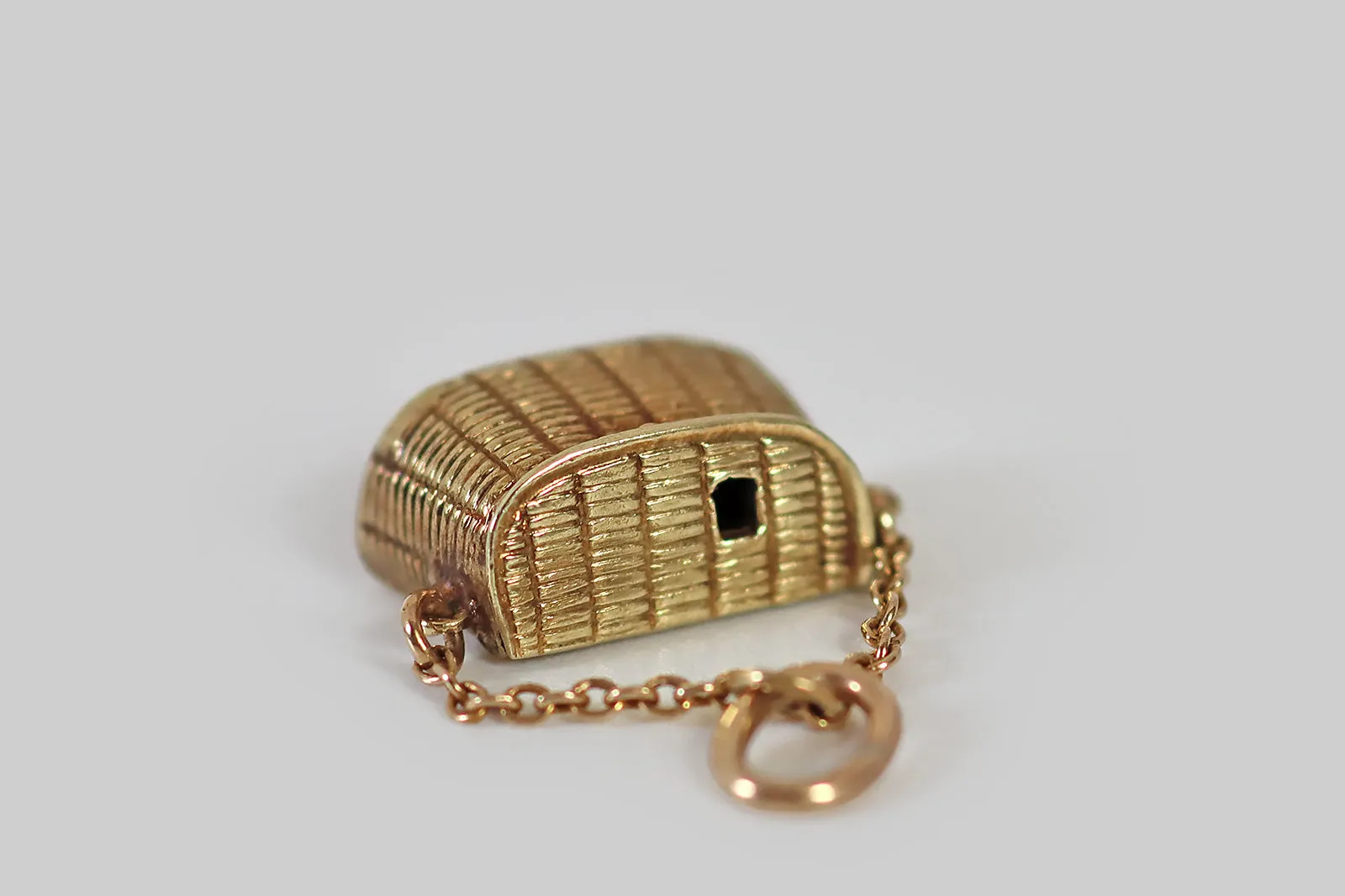 Sloan & Co Picnic Basket Charm with Wine & Fish