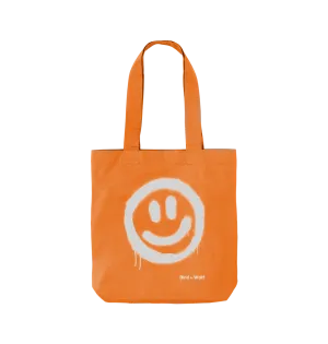 Smiley Face Organic Twill Cotton Bag