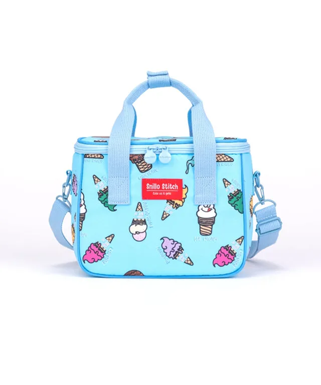SNILLO STITCH Lunch Bag Shoulder Strap Ice Cream - Sky Blue