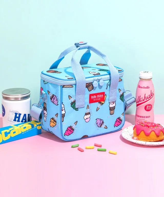 SNILLO STITCH Lunch Bag Shoulder Strap Ice Cream - Sky Blue
