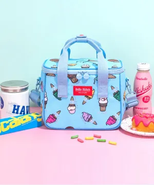 SNILLO STITCH Lunch Bag Shoulder Strap Ice Cream - Sky Blue