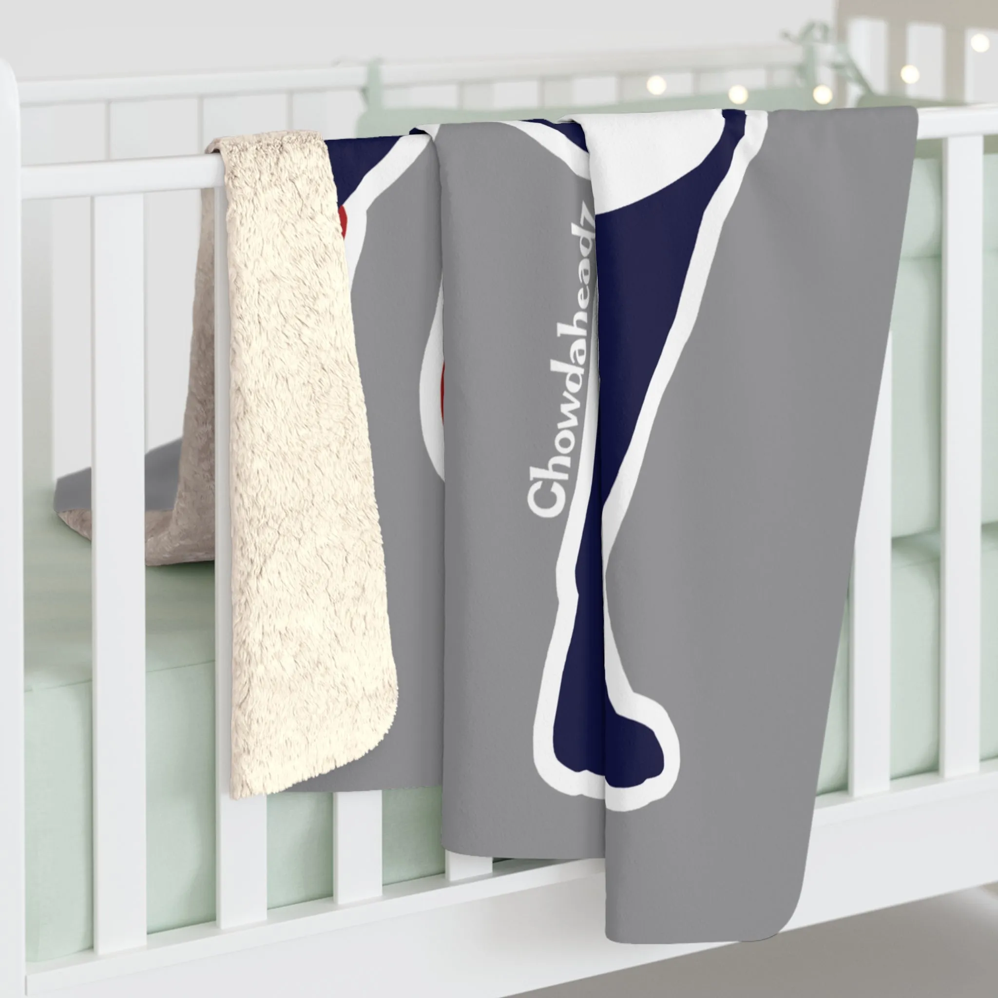 Socks on Boston Terrier Sherpa Fleece Blanket