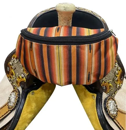 Southwest Serape Print Insulated Nylon Saddle Pouch