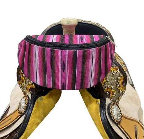Southwest Serape Print Insulated Nylon Saddle Pouch