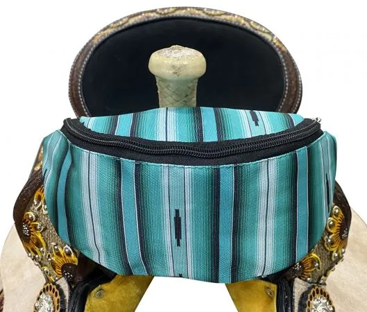 Southwest Serape Print Insulated Nylon Saddle Pouch