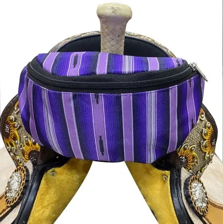 Southwest Serape Print Insulated Nylon Saddle Pouch