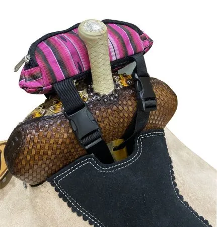 Southwest Serape Print Insulated Nylon Saddle Pouch