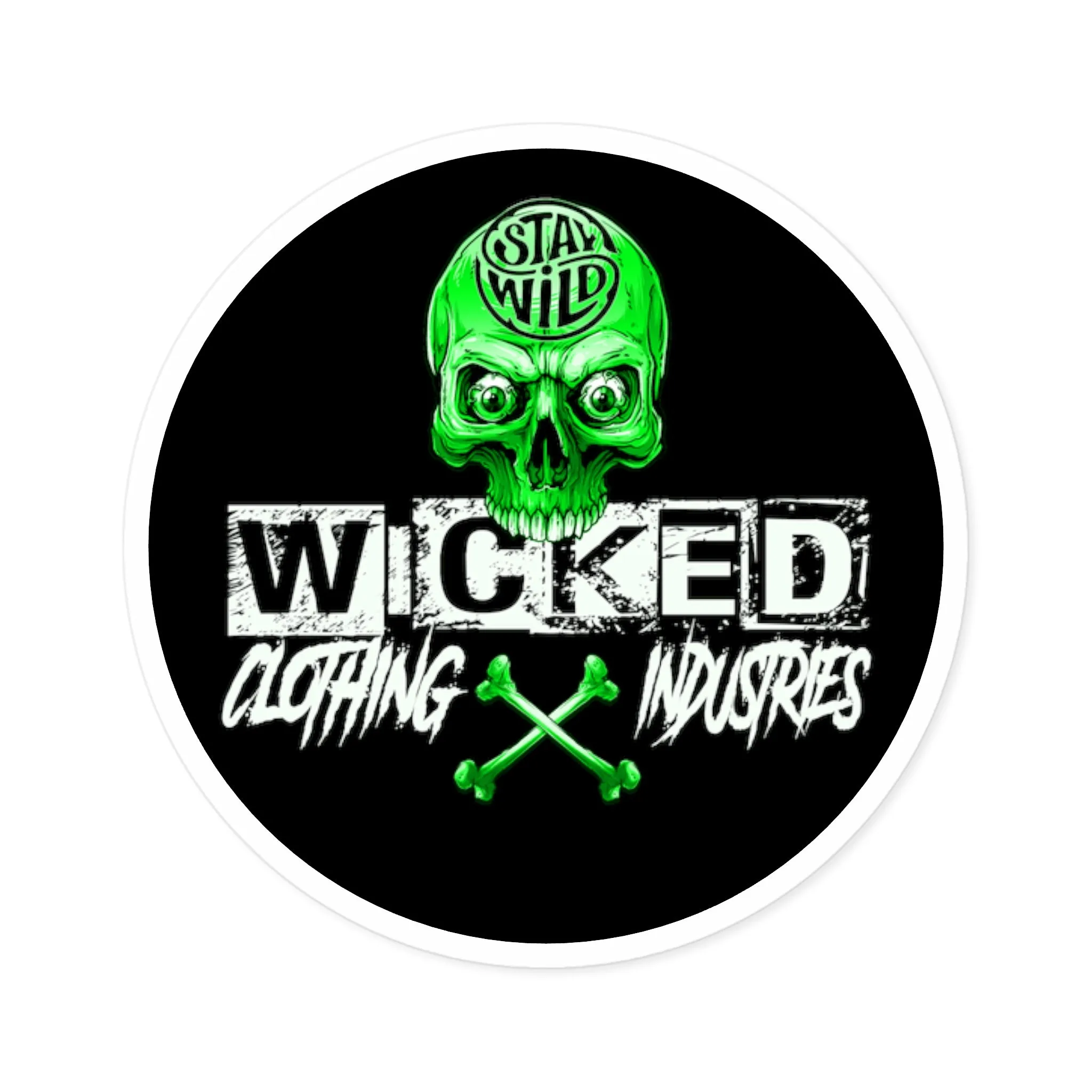 Stay Wild Neon Green WCI  Stickers, Indoor\Outdoor