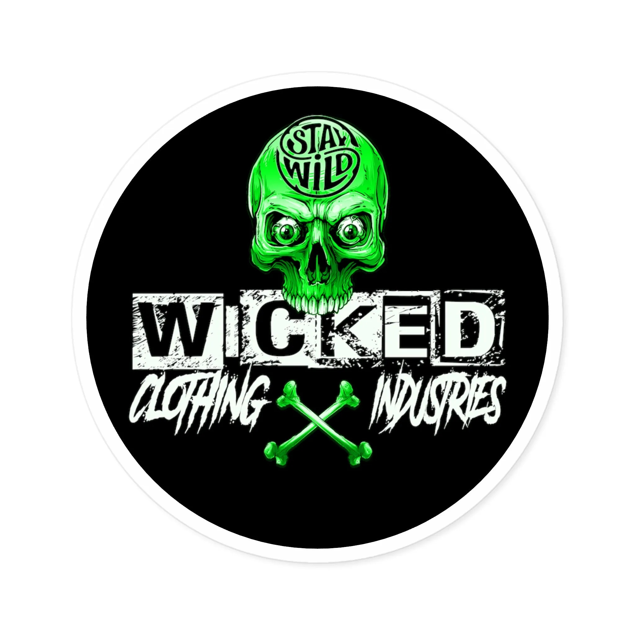Stay Wild Neon Green WCI  Stickers, Indoor\Outdoor