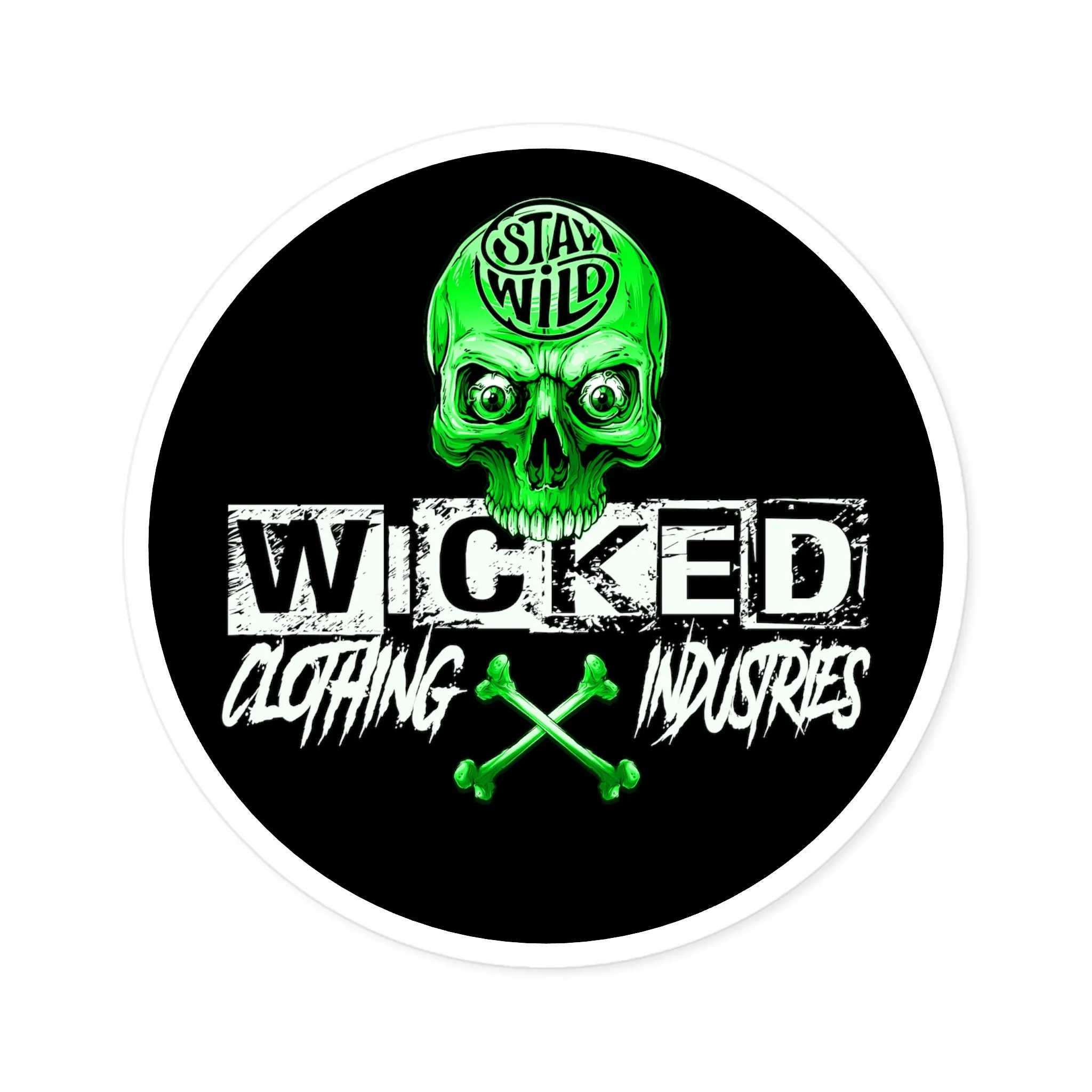 Stay Wild Neon Green WCI  Stickers, Indoor\Outdoor